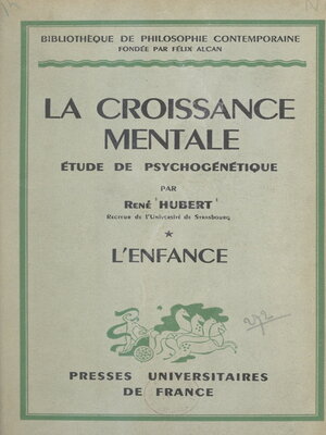 cover image of La croissance mentale (1). L'enfance